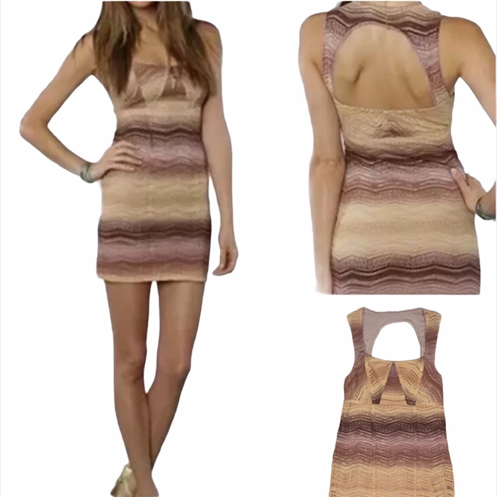 FREE PEOPLE Ombre Crochet Lace Dress